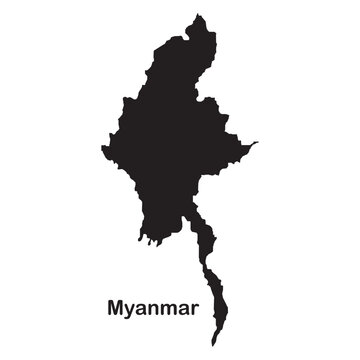 Myanmar map icon