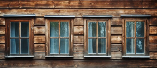 wooden house with windows