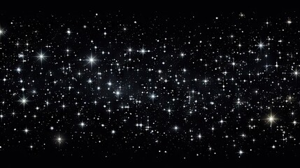  a black background with white stars in the night sky and a black background with white stars in the night sky and a black background with white stars in the night sky.  generative ai