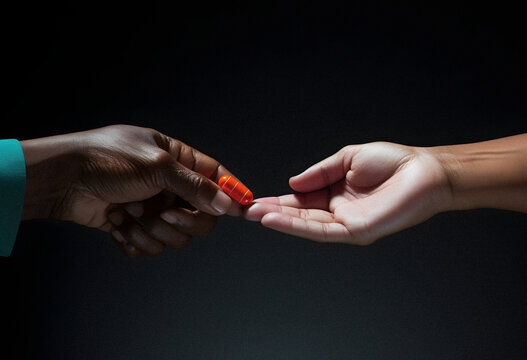 Hands Holding Medical Pills