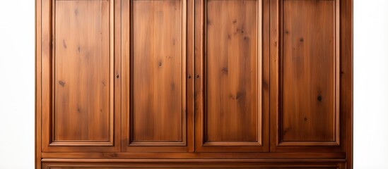 Wooden closet on white background
