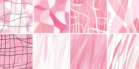  Design of light pink and pastel glittering glass refraction tiles that is both seamless and whimsical. Abstract square mosaic pattern, cute for a backdrop. Illustration for a baby girl's birthday.