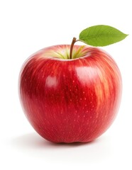 	
fresh red apple isolated on white background