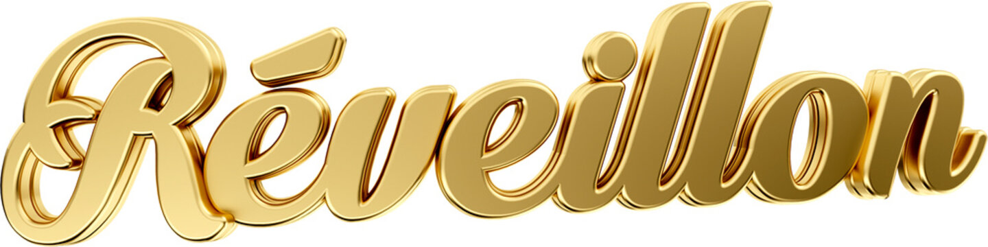 logotipo 3d renderizacao ano novo dourado