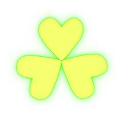 Bright clover on the white background.	