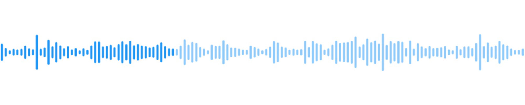 seamless sound waveform pattern for radio podcasts, music player, video editor, voise message in social media chats, voice assistant, recorder. vector illustration