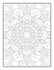 Mandala. Mandala Coloring Book For Adult. Mandala Coloring Pages. Mandala Coloring Book. Seamless vector pattern. Black and white linear drawing. coloring page for children and adults. Coloring Pages