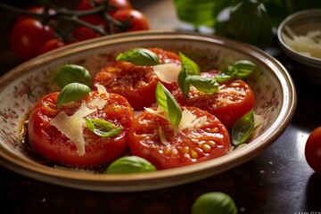 tomatoes with basil. Generative AI