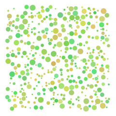 Green random point, bubble background.	