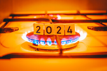 Gas prices in 2024, Rising energy costs in the new year, Energy concept