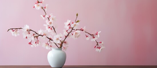 Obraz na płótnie Canvas White vase with cherry blossom