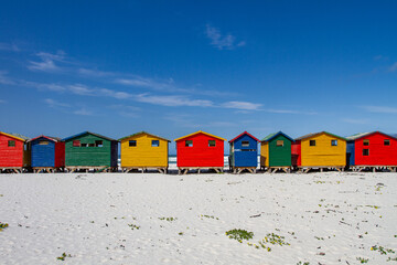 Bath Houses at Muizenberg Beach, South Africa 