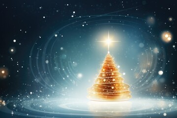 Christmas tree with snow, 3 d rendering.