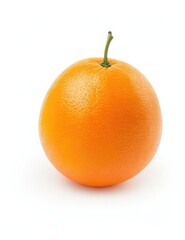 	
fresh orange fruit and slice isolated on white background