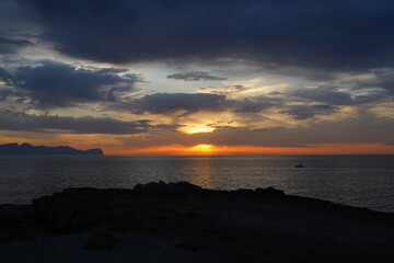 Sunset Over the Italian Sea