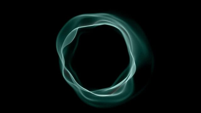 3D three dimensional abstract circular digital cyber mesh wave design background