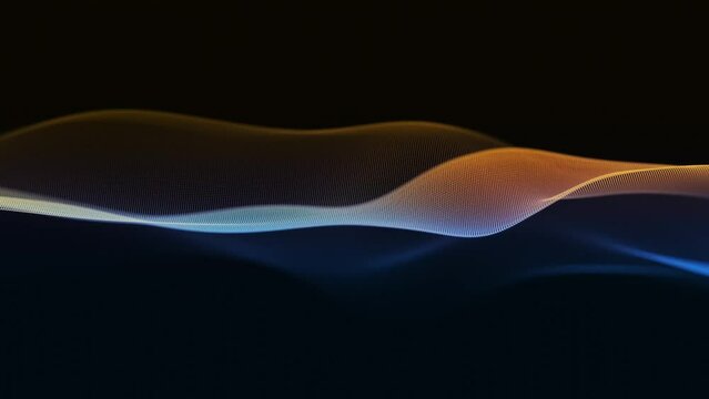 abstract digital cyber mesh background with waves