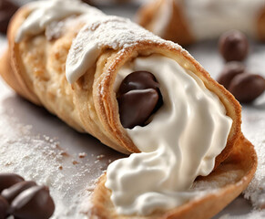 Cannoli Filled With Creamy Ricotta