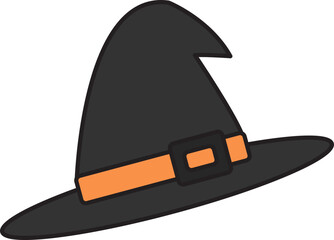 Halloween witch`s hat,