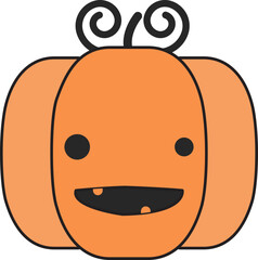 Halloween Pumpkin Ghost Icon
