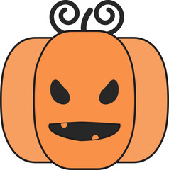 Halloween Pumpkin Ghost Icon
