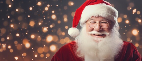 Santa claus with beard and santa claus.