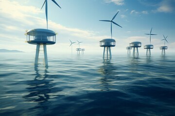 Floating wind turbines in the sea offer an alternative energy source. Generative AI