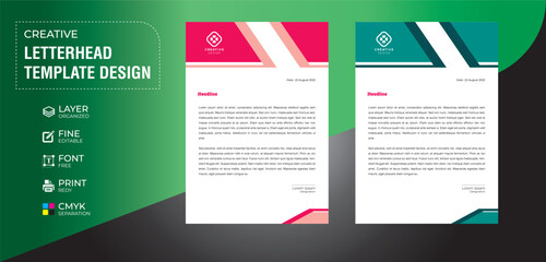 Simple Creative Letterhead Template design