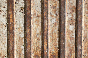 Corrugated metal sheet. Rusty metal texture. Corrosion background. Grunge rust on metal. Cracked paint pattern. Corroded iron surface. Grainy metal texture. Scratched iron. Rusty noise background.