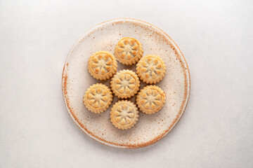Maamoul, traditional oriental pastry filled with date dough