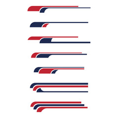 Fototapeta premium Vehicle wrap racing stripes decal set