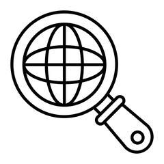 Global Search Outline Icon