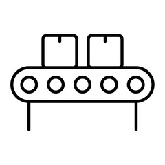 Production Line Outline Icon