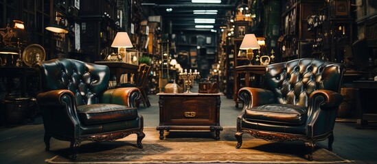 vintage armchairs antique shop furniture
