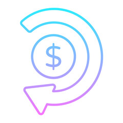 Return Investment Gradient Icon
