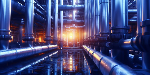Pipeline and pipe rack of petroleum, chemical, hydrogen or ammonia industrial plant.