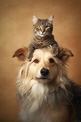 Cat and dog together