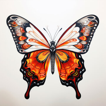 Butterfly art. Generative ai.