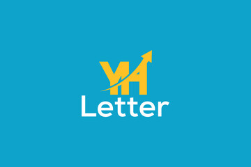 Minimal Trendy and Professional Letter Y H And Arrow Logo Template