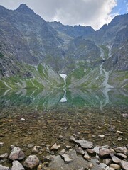 Czarny Staw pod Rysami lake reflection