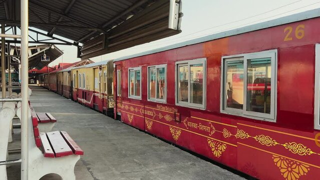 Toy train from Shimla to Kalka in Himachal Pradesh, India