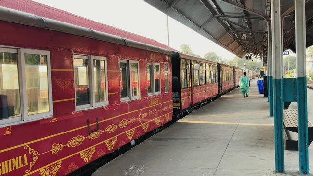 Toy train from Shimla to Kalka in Himachal Pradesh, India
