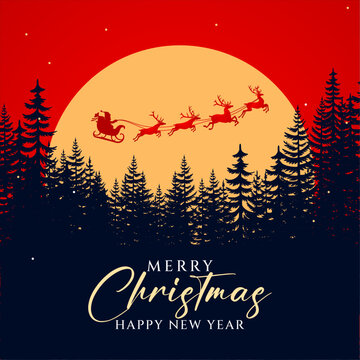 merry christmas red poster or banner background or social media wish cards for christmas