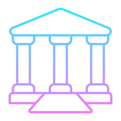 Court House Gradient Icon