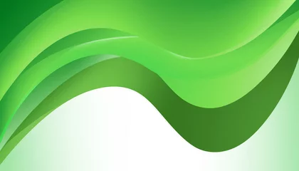 Foto op Canvas Modern green wave curve abstract presentation background. Vector illustration design for presentation, banner, cover, web, flyer, card, poster, wallpaper, texture, slide, magazine, and powerpoint. © Florence