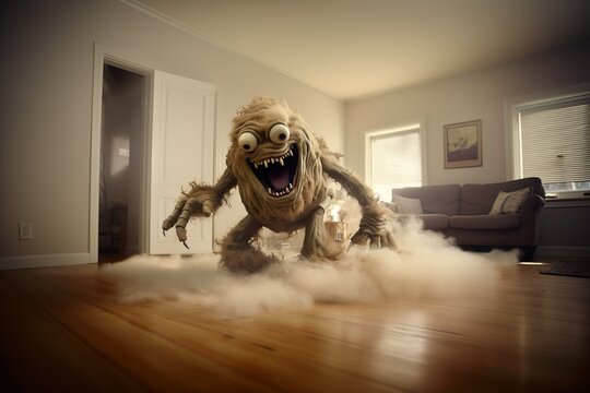 Staubmonster verwschmutzt die Wohnung