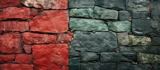 wall made of stones in contrasting colors
