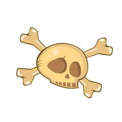 Vector cartoon sculpt with bones and on white background. Great element for your horror design.
