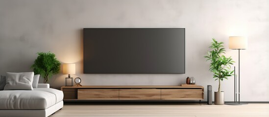 TV in living room - obrazy, fototapety, plakaty
