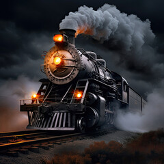 Luxurious Steam Train Under the Stars